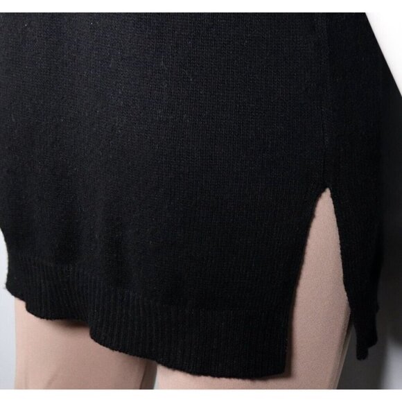 Prada Women Size 40 US2 Black Short Sleeve Crew Sweater Wool Cashmere Knit Tunic - Picture 8 of 8